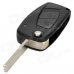 AML030612 Replacement Car Remote 2-Key Folding Case + Toothless Key for Fiat - Black + Silver AML030612 Replacement Car Remote 2-Key Folding Case + Toothless Key for Fiat - Black + Silver