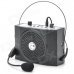 Multi-function Waist Hanging Amplifier w/ FM / TF Card / USB / Mic - Black + Silver Grey Multi-function Waist Hanging Amplifier w/ FM / TF Card / USB / Mic - Black + Silver Grey