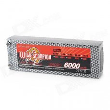 WILD SCORPION Replacement 45C 7.4V 6000mAh Battery for 1:8 R/C Model Car - Black + Silver Grey WILD SCORPION Replacement 45C 7.4V 6000mAh Battery for 1:8 R/C Model Car - Black + Silver Grey