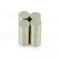 10 x 2mm NdFeB Neodymium Magnet Circular Cylinder DIY Puzzle Set - Silver (50 PCS)