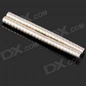 4 x 2mm NdFeB Neodymium Magnet Circular Cylinder DIY Puzzle Set - Silver (50 PCS)