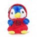 DJ Style Early Learning Penguin Talking Toy for Kids - Red + Blue + White (3 x AAA)