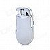 Leaf Pattern Switchable Double Flame Butane Jet Windproof Lighter - Silver