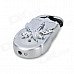 Leaf Pattern Switchable Double Flame Butane Jet Windproof Lighter - Silver