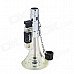 75# Speaker Style 1300 Centigrade Blue Flame Butane Jet Lighter - Transparent + Silver