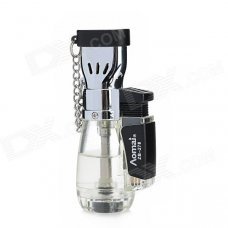 78 2000 Centigrade Outdoor Camping Three Blue Flame Butane Jet Lighter - Transparent + Silver