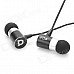 RE A6-A Bullet Style In-Ear Stereo Earphone - Silver + Black RE A6-A Bullet Style In-Ear Stereo Earphone - Silver + Black