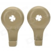 GAZ 0286 Universal 360 Degree Rotatable Car Seat / Head Cushion Plastic Hook For Cars - Beige Gray