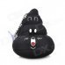 Cartoon Foam Particles Cow Poo Shaped Hanging Toy w/ Suction Cup - Black