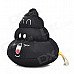 Cartoon Foam Particles Cow Poo Shaped Hanging Toy w/ Suction Cup - Black