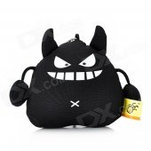 Cute Cartoon Figure Doll Nano Foam Particle Filling w/ Suction Cup - Black