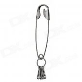 Zinc Alloy Safety Pin Keychain w 4-Hook