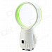 ZHISHAGN HQS-G102178 USB Powered Bladeless Fan - Green + White ZHISHAGN HQS-G102178 USB Powered Bladeless Fan - Green + White