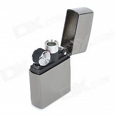 Windproof USB Rechargeable Stainless Steel Shell Lighter - Silver Grey Windproof USB Rechargeable Stainless Steel Shell Lighter - Silver Grey