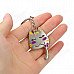 Cute Cartoon Cat Lovers Style Zinc Alloy Keychain - Silver (2 PCS)
