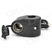 YOUYOU MD DIY Motorcycle Cigarette Lighter Charger Power Socket - Black (12~24V)