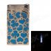 HONEST BCZ384-1 Fashion Windproof Butane Lighter- Gold + Blue