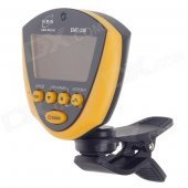 ENO EMT-330 1.7" LCD Clip-On Tuner for Guitar / Bass / Violin / Ukulele / Chromatic - Yellow + Black