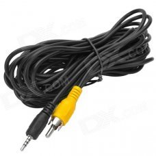 2.5mm Male to RCA Male Connection Cable for Car GPS - Black (6m) 2.5mm Male to RCA Male Connection Cable for Car GPS - Black (6m)