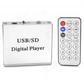Car MP3 Digital Player w/ SD / USB / 3.5mm Audio Jack / Remote Controller - Silver