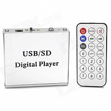 Car MP3 Digital Player w/ SD / USB / 3.5mm Audio Jack / Remote Controller - Silver Car MP3 Digital Player w/ SD / USB / 3.5mm Audio Jack / Remote Controller - Silver