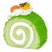 Cute Cake Roll Style Magnetic Fridge Sticker - Green