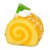 Cute Cake Roll Style Magnetic Fridge Sticker - Yellow