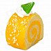 Cute Cake Roll Style Magnetic Fridge Sticker - Yellow