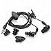 FS-001 Water Resistant Mega Bass In-Ear Earphones - Black + Silver (3.5mm Plug / 89cm-Cable) FS-001 Water Resistant Mega Bass In-Ear Earphones - Black + Silver (3.5mm Plug / 89cm-Cable)