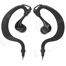 FS-006 Water Resistant Earhook Mega Bass In-Ear Earphones - Black (3.5mm Plug / 88cm-Cable) FS-006 Water Resistant Earhook Mega Bass In-Ear Earphones - Black (3.5mm Plug / 88cm-Cable)