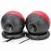 AW-214 USB Multimedia 3W x 2 Subwoofer Speakers for Laptop / Computer - Red + Black (Pair) AW-214 USB Multimedia 3W x 2 Subwoofer Speakers for Laptop / Computer - Red + Black (Pair)