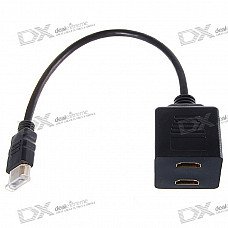 HDMI to 2*HDMI Split Y-Cable (30.5cm) HDMI to 2*HDMI Split Y-Cable (30.5cm)