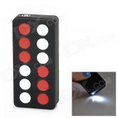 Chinese Dominoes 9 Style Windproof Red Flame Butane Jet Lighter w/ Light - Red + White + Black