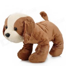 Cute Dog Style Short Plush + PP Cotton Stuffed Toy Doll - Brown