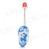 Slipper Shaped USB 2.0 Flash Drive - Blue + White (8GB)