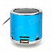 Z-12 Portable Mini Music Speaker w/ FM / TF Slot - Blue + Silver Z-12 Portable Mini Music Speaker w/ FM / TF Slot - Blue + Silver