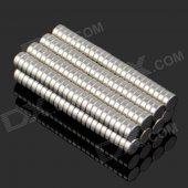 3 x 1mm NdFeB Neodymium Magnet Circular Cylinder DIY Puzzle Set - Silver (200 PCS)