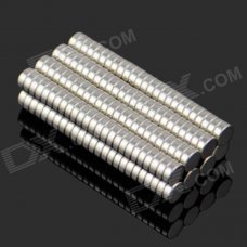 3 x 1mm NdFeB Neodymium Magnet Circular Cylinder DIY Puzzle Set - Silver (200 PCS)