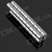 5 x 5mm NdFeB Neodymium Magnet Circular Cylinder DIY Puzzle Set - Silver (50 PCS)