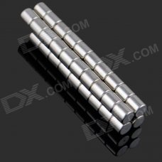 5 x 5mm NdFeB Neodymium Magnet Circular Cylinder DIY Puzzle Set - Silver (50 PCS)