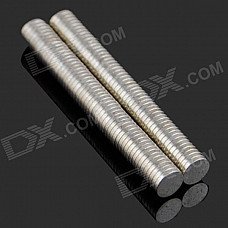 5 x 0.8mm NdFeB Neodymium Magnet Circular Cylinder DIY Puzzle Set - Silver (100 PCS)