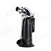 AM-272 1300 Centigrade Blue Flame Windfroof Butane Jet Torch Lighter w / Keychain - Black + Silver AM-272 1300 Centigrade Blue Flame Windfroof Butane Jet Torch Lighter w / Keychain - Black + Silver