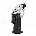 AM-272 1300 Centigrade Blue Flame Windfroof Butane Jet Torch Lighter w / Keychain - Black + Silver AM-272 1300 Centigrade Blue Flame Windfroof Butane Jet Torch Lighter w / Keychain - Black + Silver