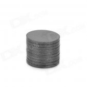 15 x 1.2mm Round Ferrite Magnet - Black (10 PCS)