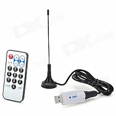 RTL2832U + R820T Mini DVB-T + DAB+ + FM USB Digital TV Dongle - White + Silver RTL2832U + R820T Mini DVB-T + DAB+ + FM USB Digital TV Dongle - White + Silver