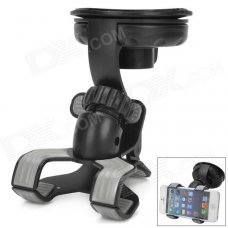 360 Degree Rotation Clip Bracket Suction Cup Holder Stand for Cellphone / GPS - Black + Grey 360 Degree Rotation Clip Bracket Suction Cup Holder Stand for Cellphone / GPS - Black + Grey
