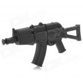 Gun Style Rubber USB 2.0 Flash Driver - Black (8 GB)