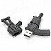 Gun Style Rubber USB 2.0 Flash Driver - Black (8 GB) Gun Style Rubber USB 2.0 Flash Driver - Black (8 GB)