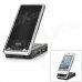 Mobile Phone Stand Holder + CF / SD / MMC / MS / XD / TF / M2 Card Reader - Black + Silver Mobile Phone Stand Holder + CF / SD / MMC / MS / XD / TF / M2 Card Reader - Black + Silver