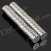 8x 1mm NdFeB Neodymium Magnet Circular Cylinder DIY Puzzle Set - Silver (100 PCS)